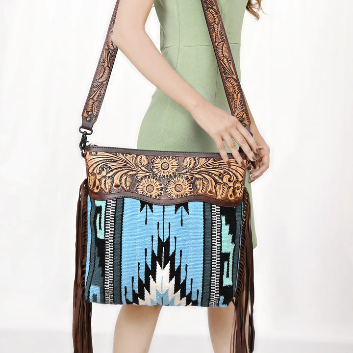 Concealed Carry Fringe Saddle Crossbody