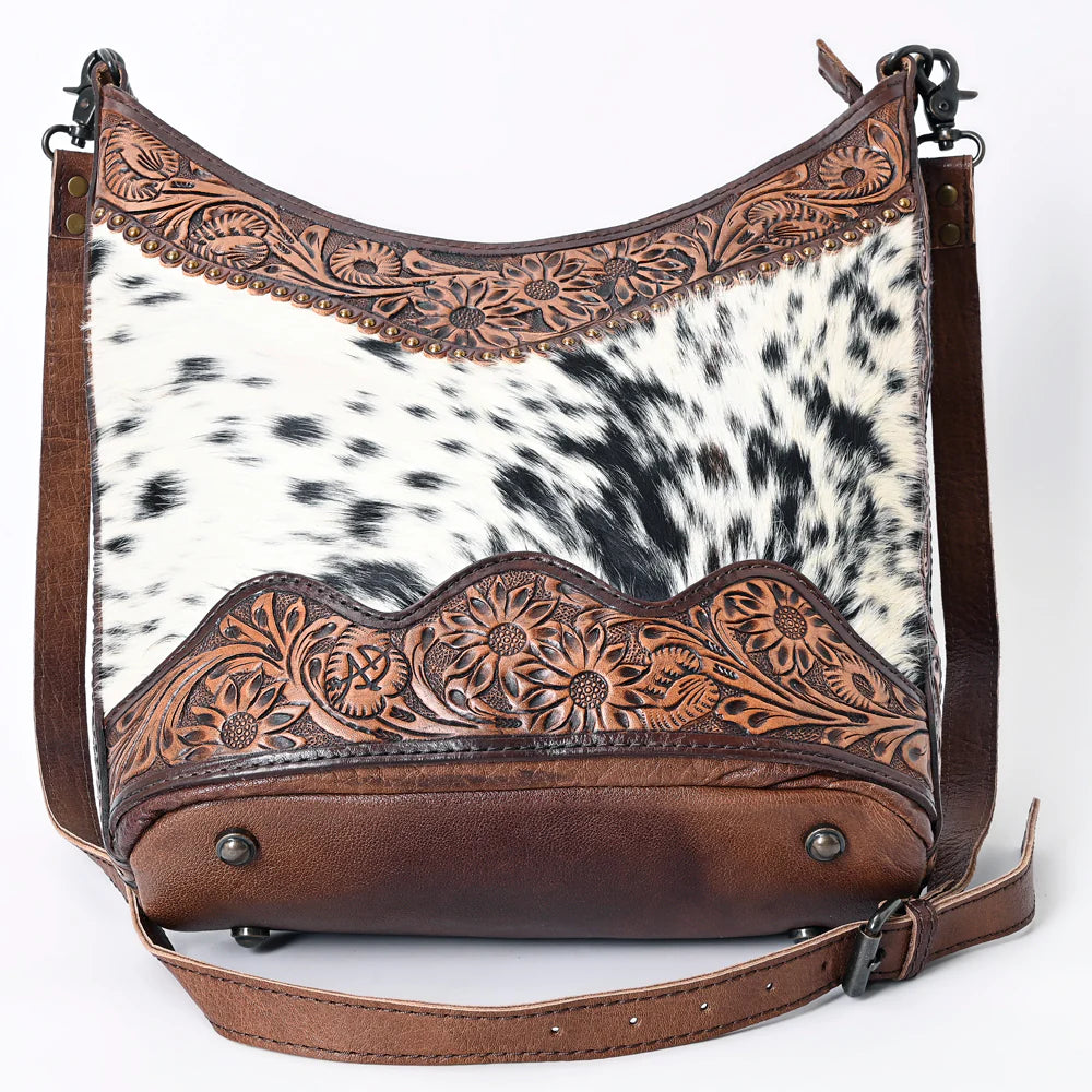 Hair-On Leather Shoulder Bag