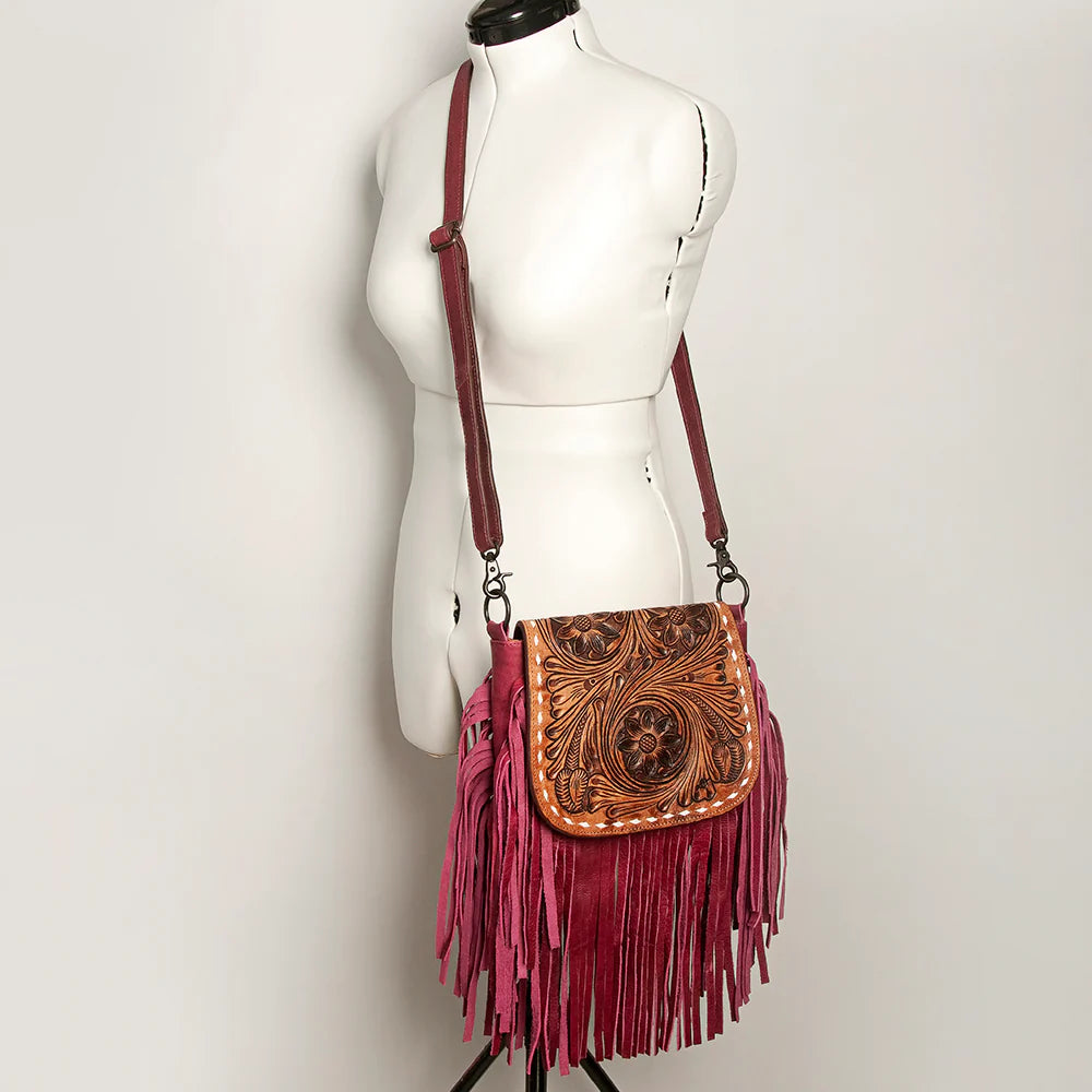 Western Leather Fringe Crossbody