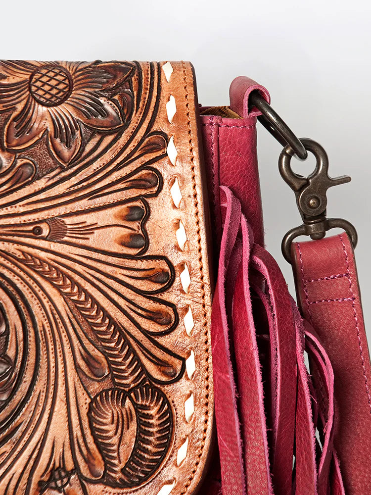 Western Leather Fringe Crossbody