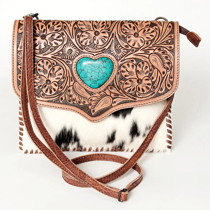 Tooled Leather Concealed Carry Shoulder Bag