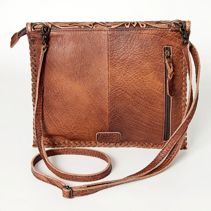Tooled Leather Concealed Carry Shoulder Bag