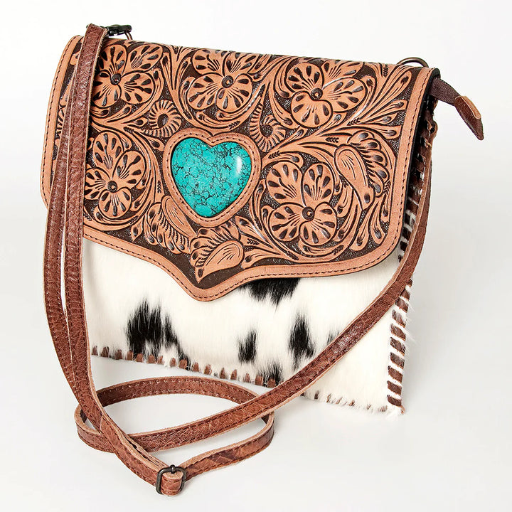 Tooled Leather Concealed Carry Shoulder Bag