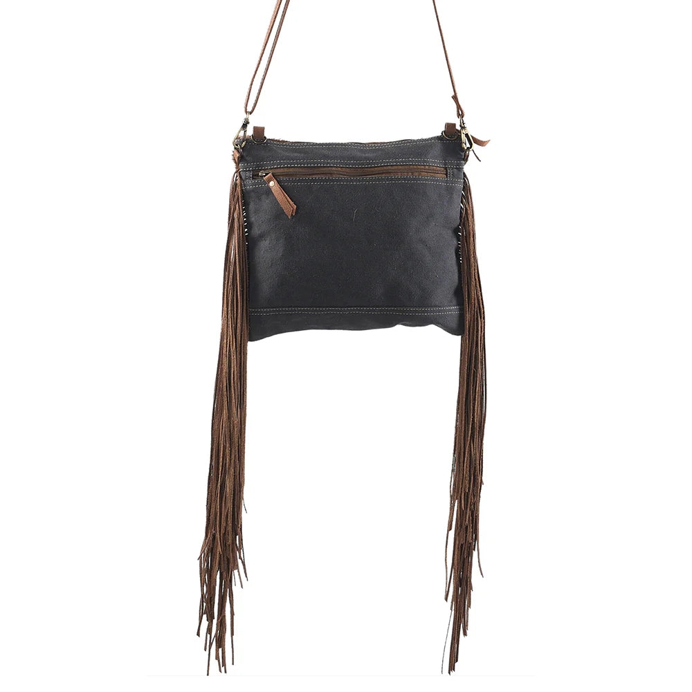 Leather Fringe Crossbody Shoulder Bag