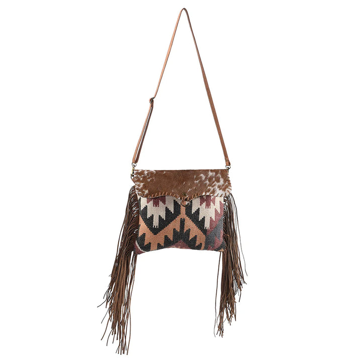 Leather Fringe Crossbody Shoulder Bag