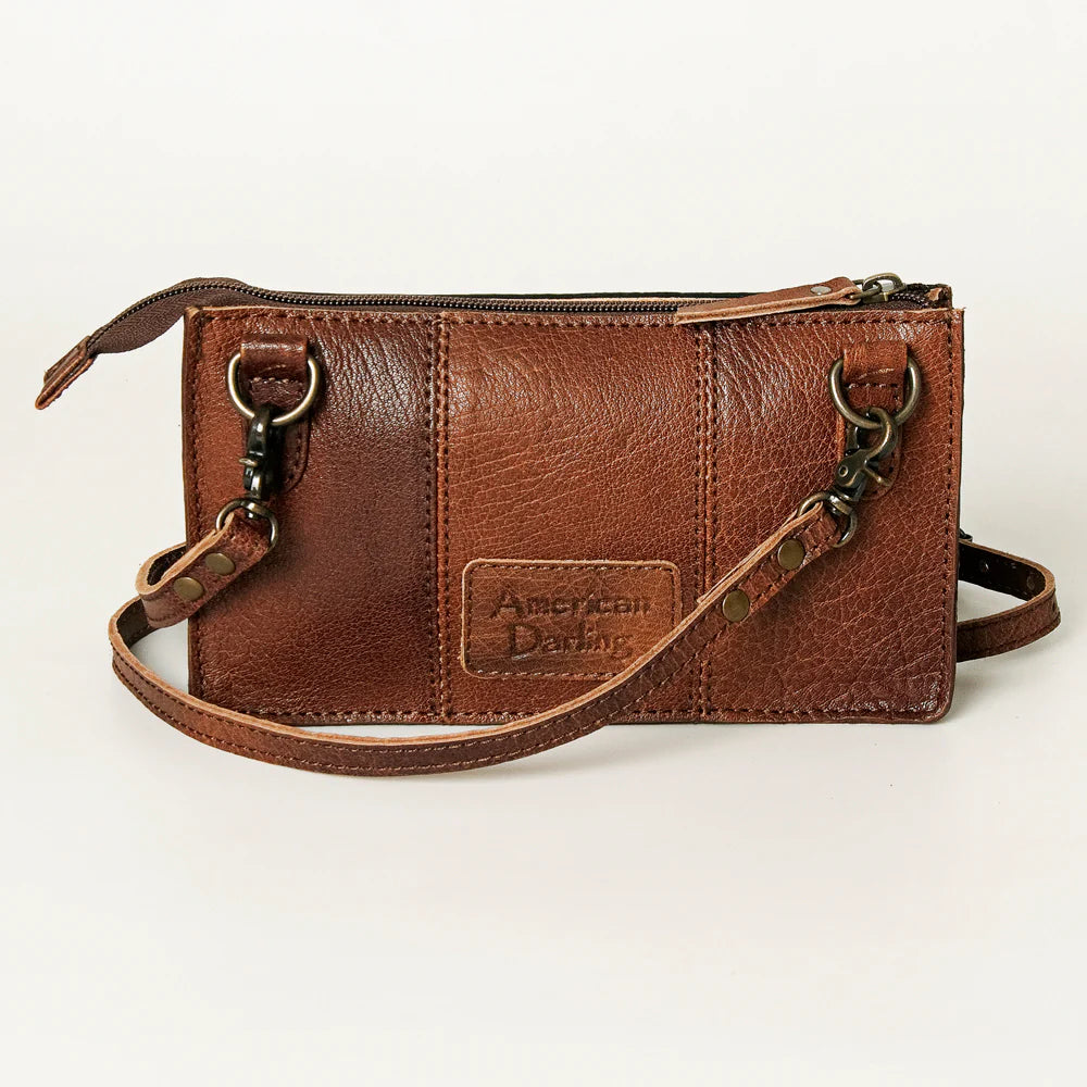 Tooled Leather Small Crossbody