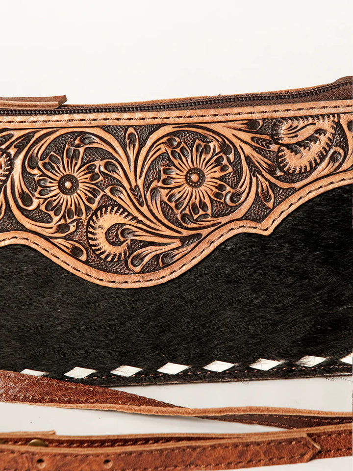 Tooled Leather Small Crossbody