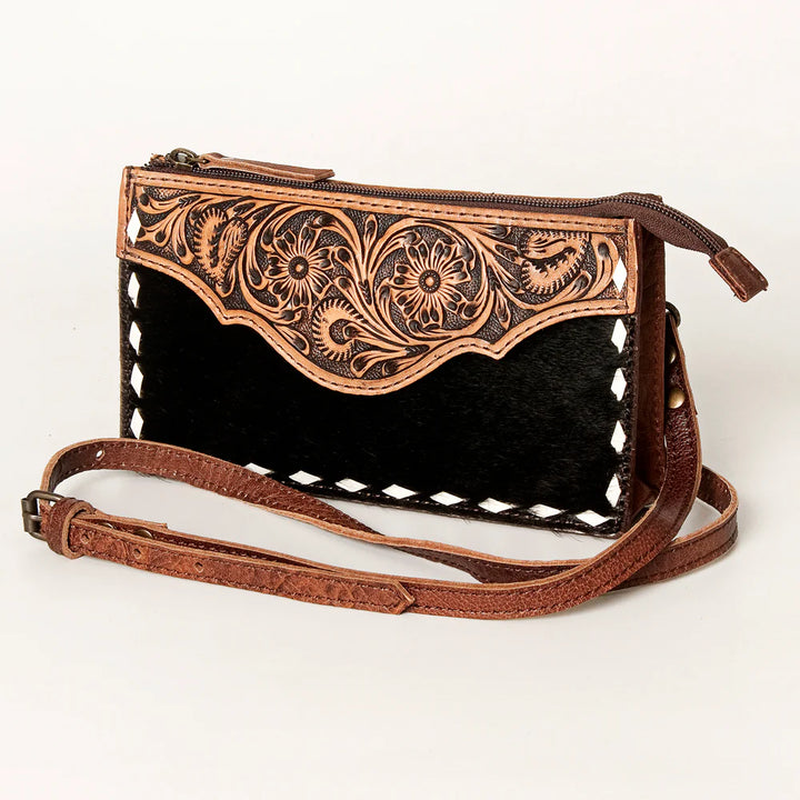 Tooled Leather Small Crossbody