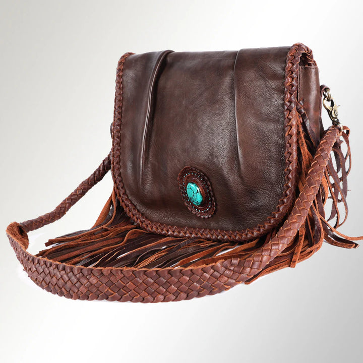 Leather Fringed Crossbody