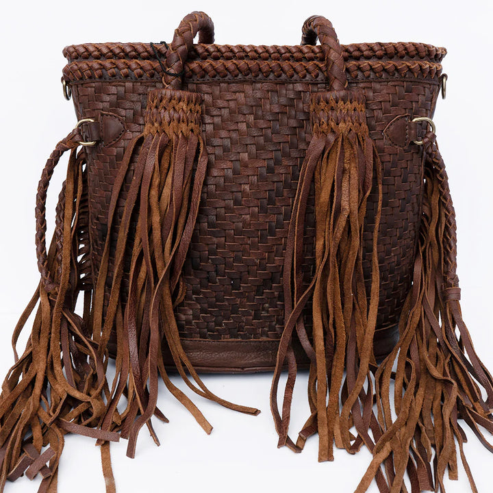 Leather Fringed Shoulder Bag