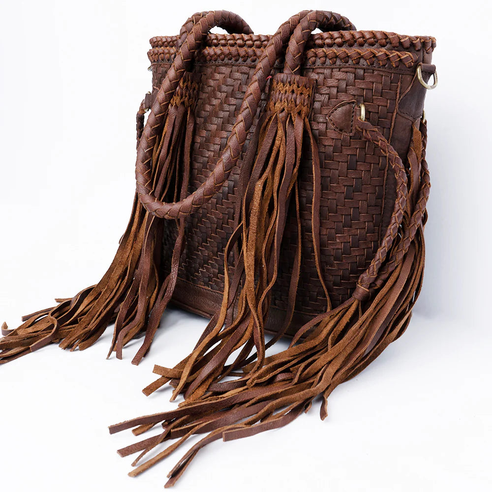 Leather Fringed Shoulder Bag