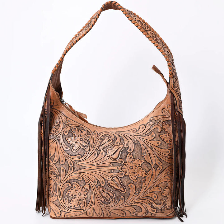 Concealed Carry Tooled Leather Shoulder Bag