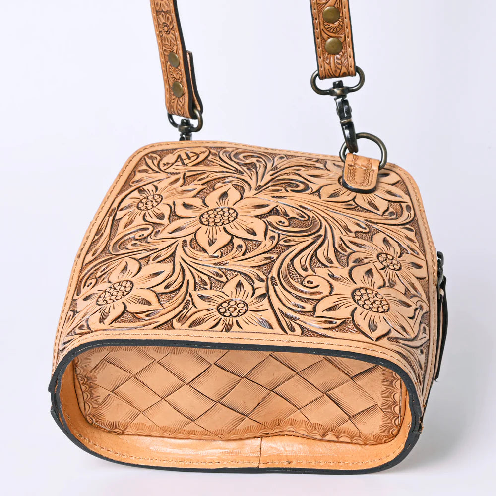 Tooled Leather Crossbody