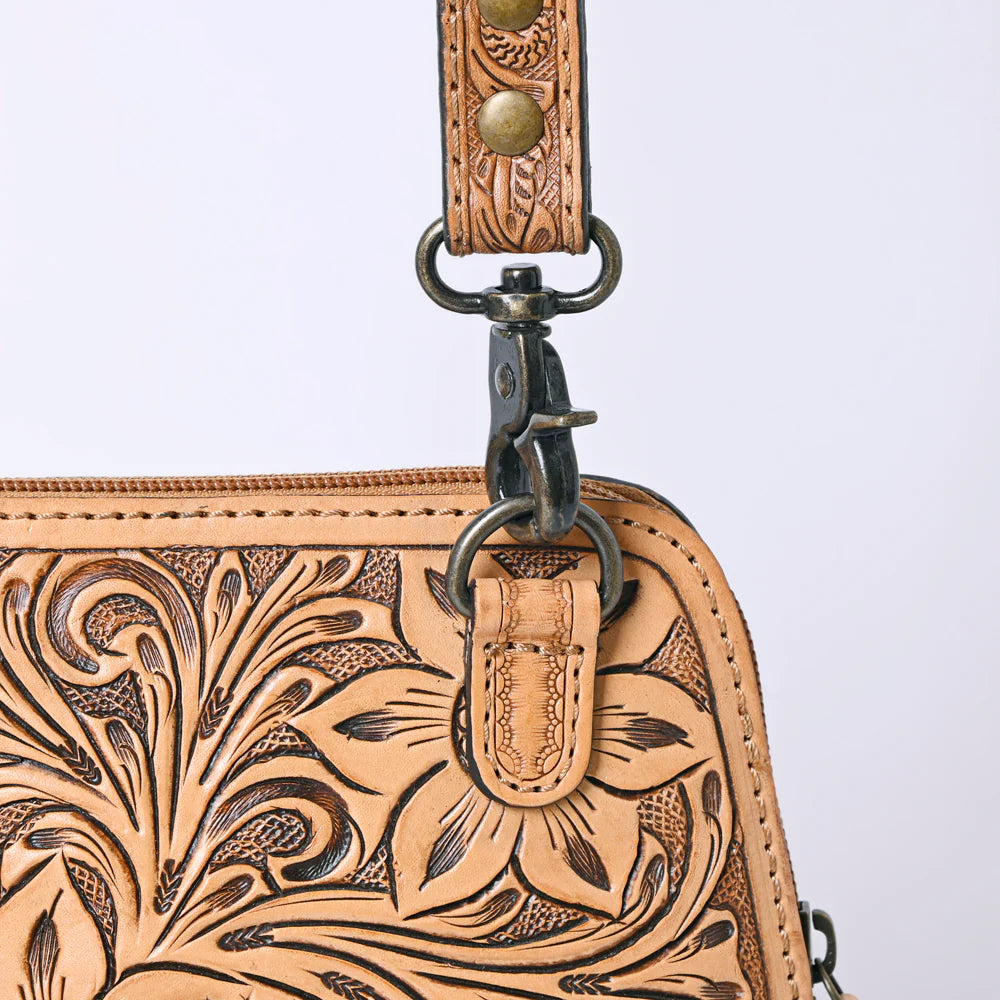 Tooled Leather Crossbody