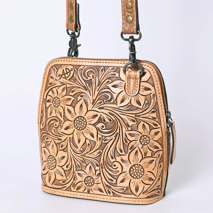 Tooled Leather Crossbody