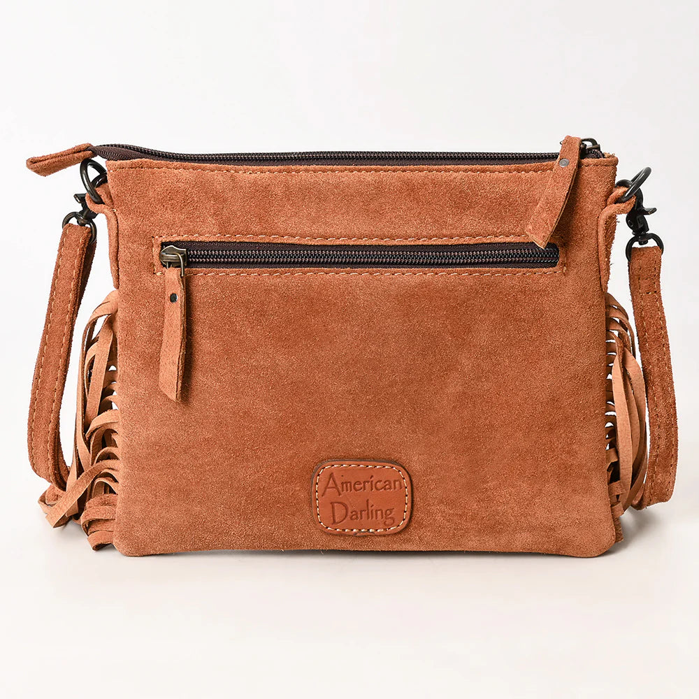 Boot Stitched Tooled Leather Crossbody