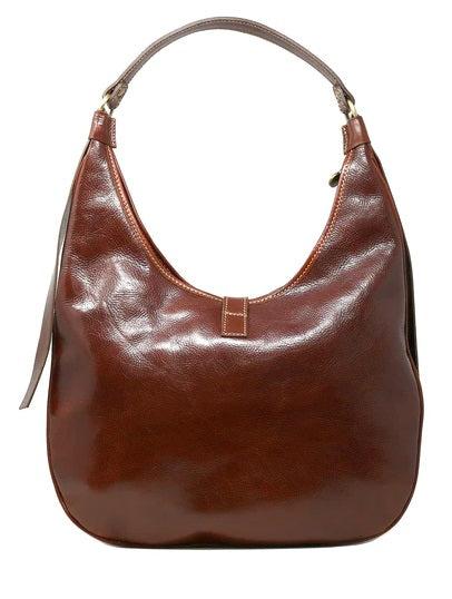 Fiori Large Leather Handbag | Italian Shoulder Bag