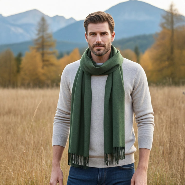 Alpaca Handwoven Scarf-Pistachio