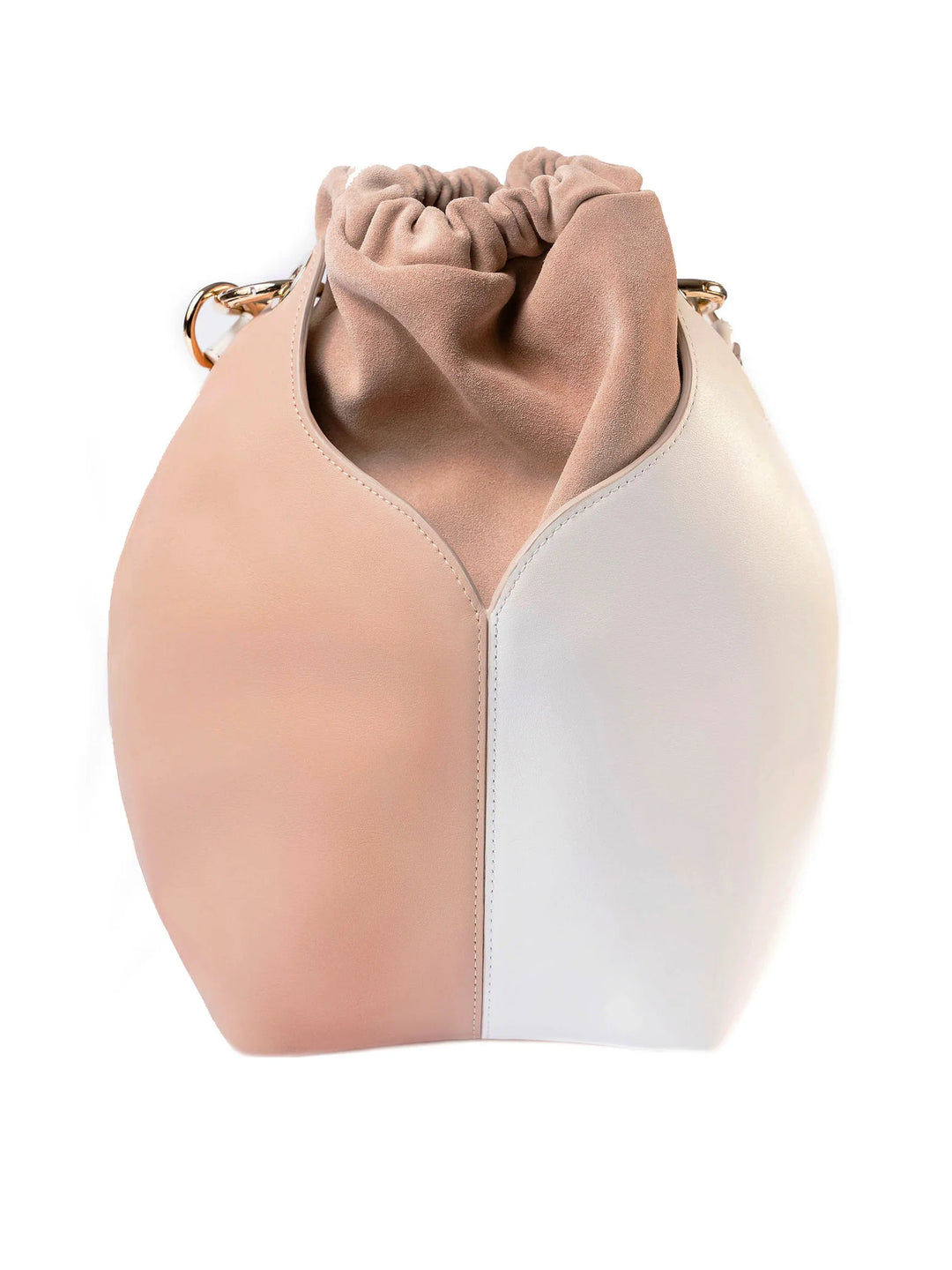 Italian Leather Nude Tulip Bag