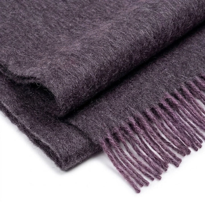 Alpaca Handcrafted Scarf-Elderberry
