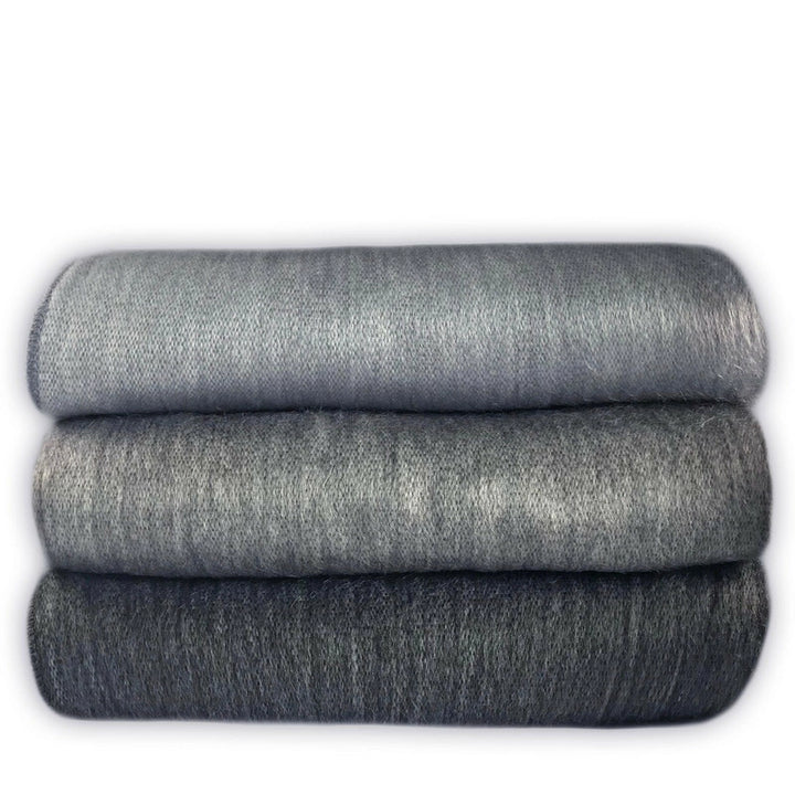 Alpaca Throw Blanket - Neutral Gray