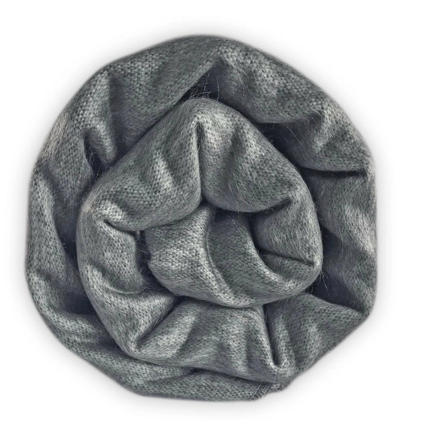 Alpaca Throw Blanket - Neutral Gray