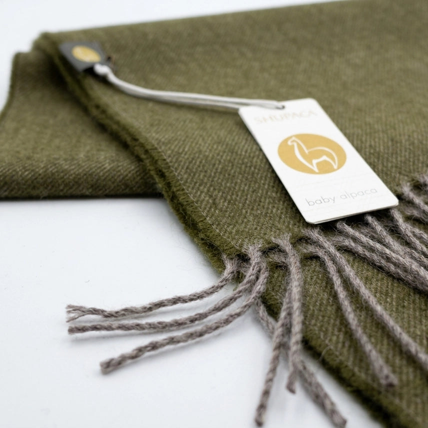 Shupaca Handwoven Scarf-Olive