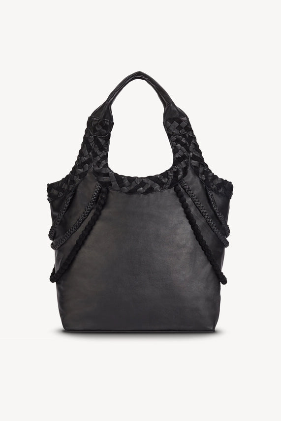 Bohemian Fringed Suede Black Shoulder Bag