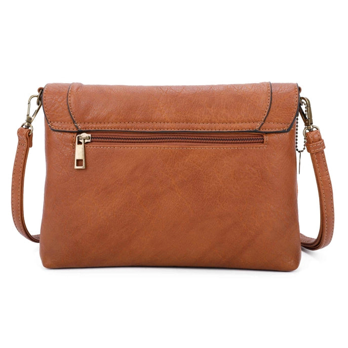 Dallas Fringe Cognac Crossbody Shoulder Bag