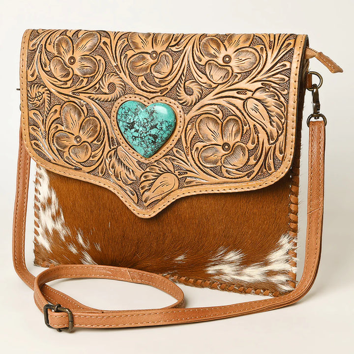 Tooled Leather Shoulder Bag