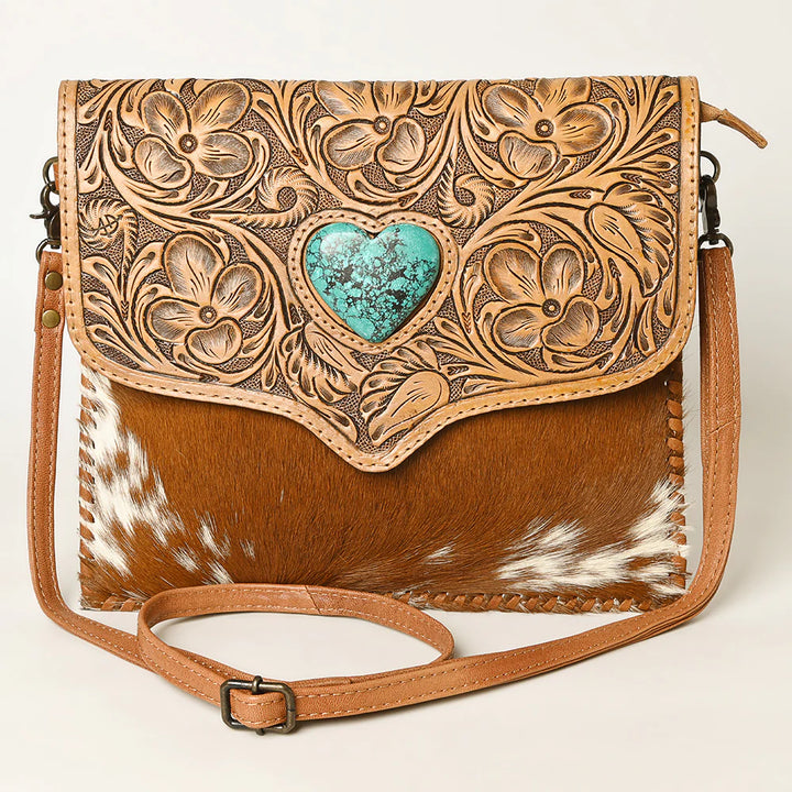 Tooled Leather Shoulder Bag