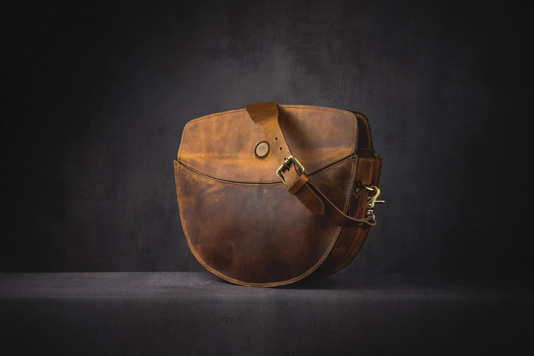 Leather Half-Moon Shoulder Bag