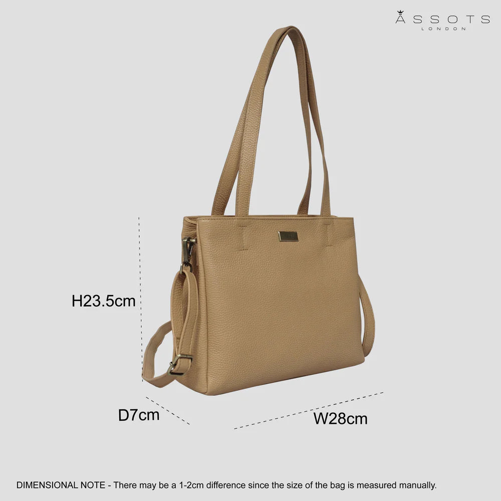 Debra Pebble Grain Genuine Leather Crossbody