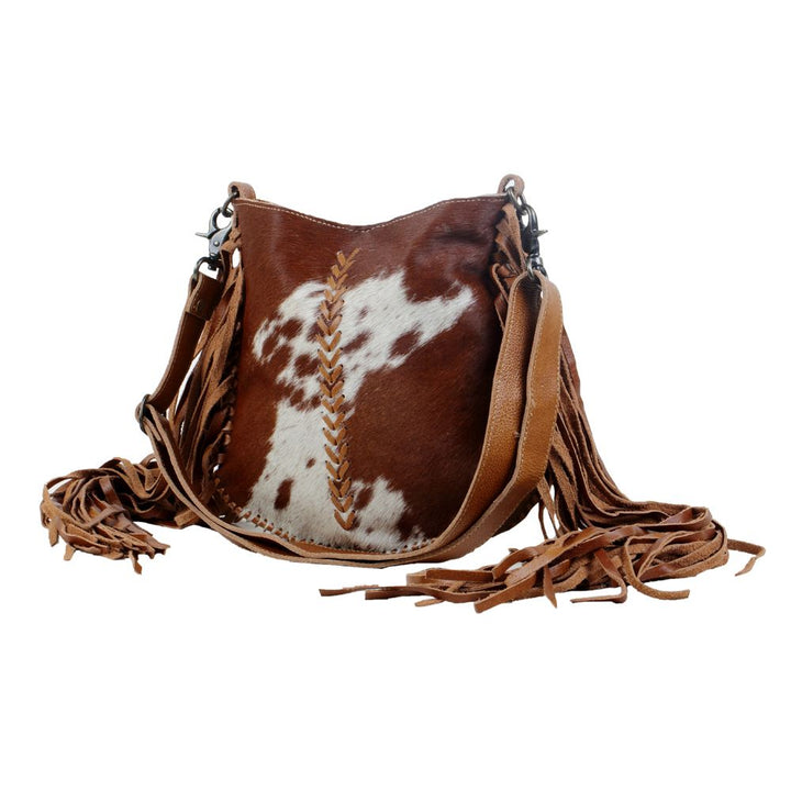 Edgy Cowhide Fringe Shoulder Bag