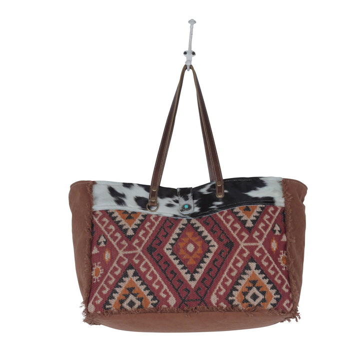 Enamor Leather & Canvas Weekender Bag