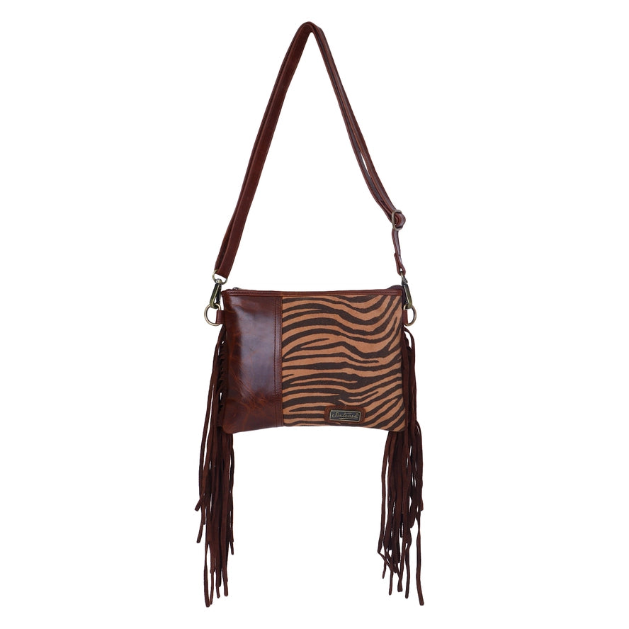 Leather Fringed Crossbody