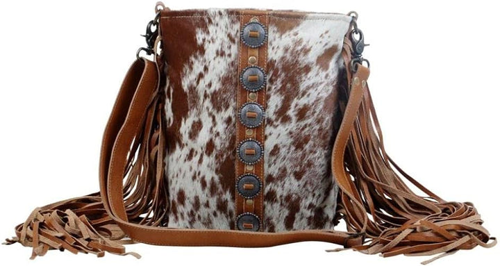 Flouncy Leather Fringe Shoulder Bag