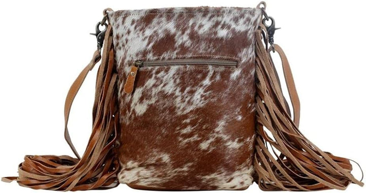 Flouncy Leather Fringe Shoulder Bag