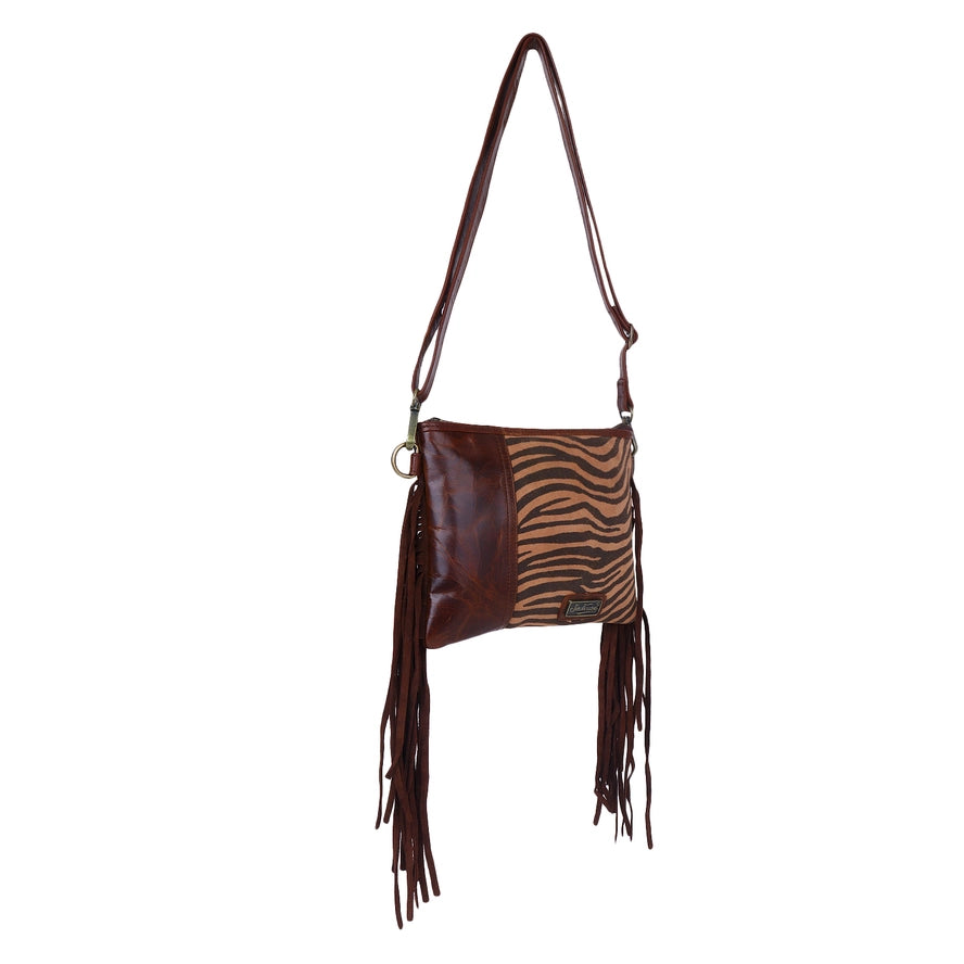 Leather Fringed Crossbody