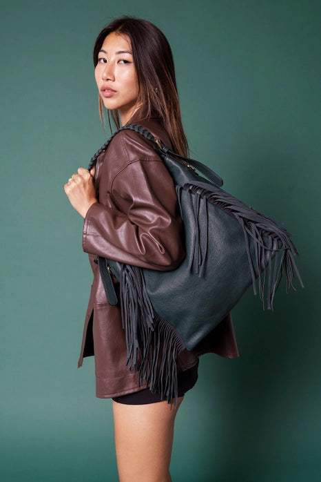 Sav Fringe Hobo Crossbody