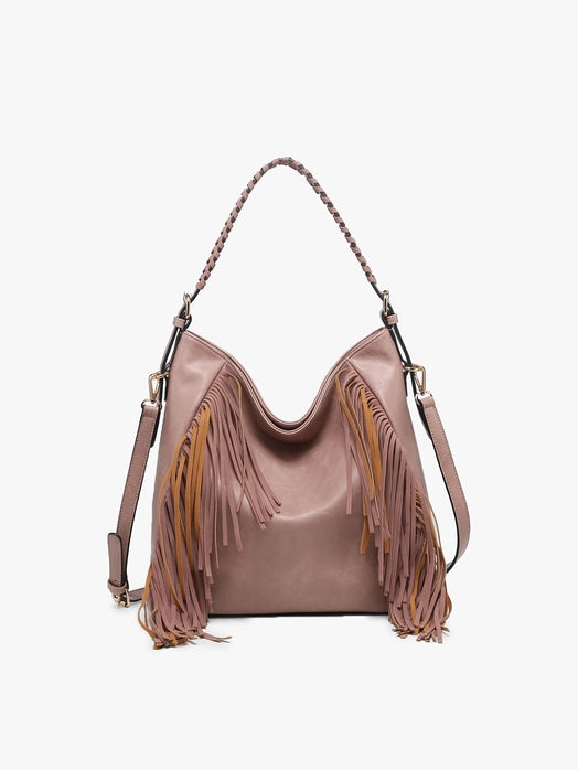 Sav Fringe Hobo Crossbody