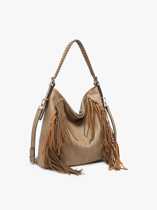 Sav Fringe Hobo Crossbody