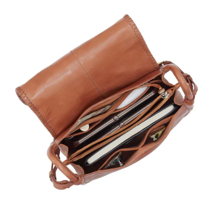 HOBO Kiva Large Crossbody | Washed Leather | Harvest Wheat