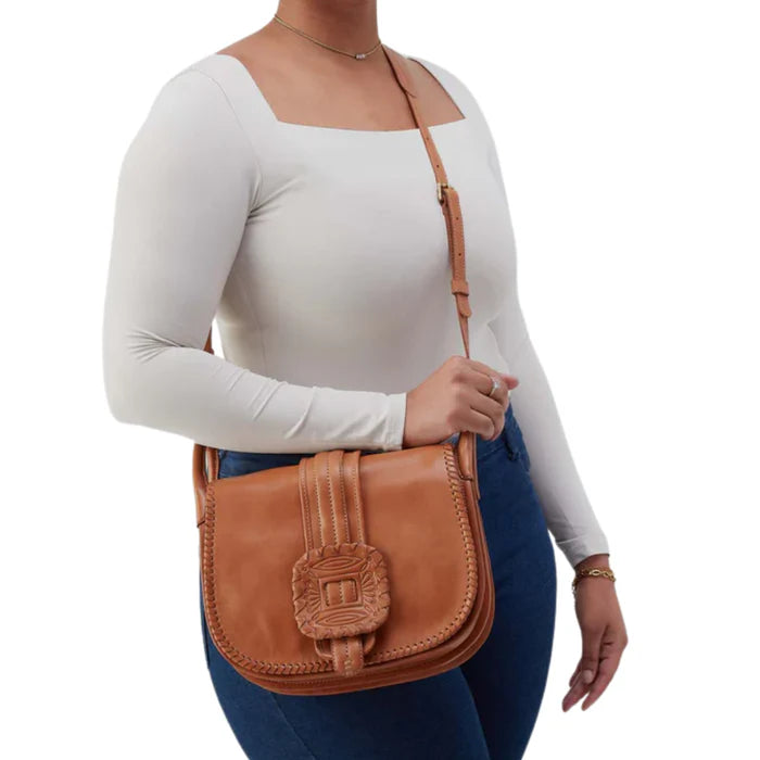 HOBO Kiva Large Crossbody | Washed Leather | Harvest Wheat