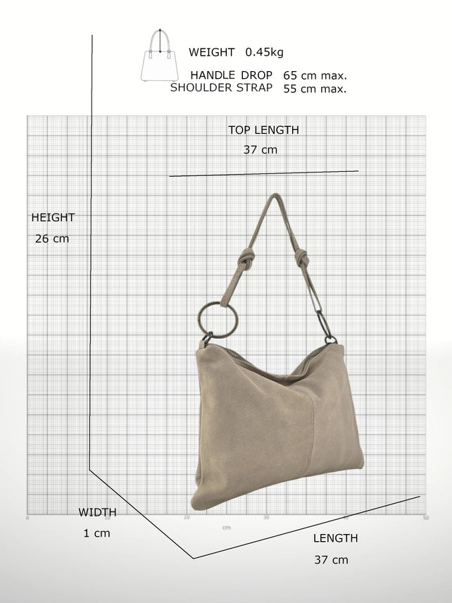 Giada Soft Italian Leather Hobo Bag — Made in Italy