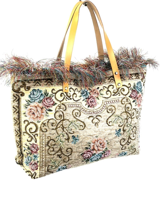 Luxury Textile Large Bag-Front View