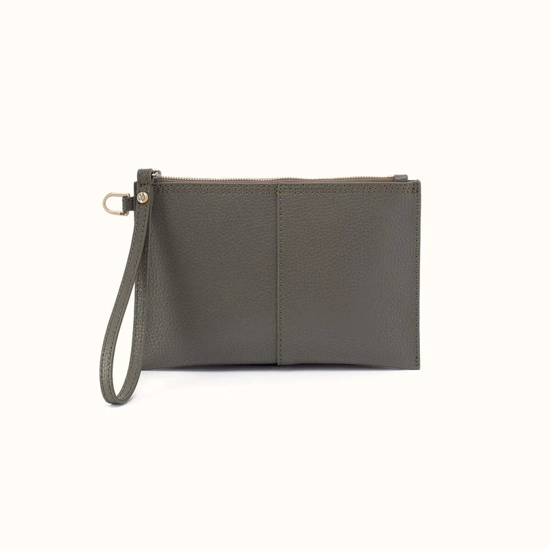 HOBO Vida Small Leather Pouch with Wristlet Strap
