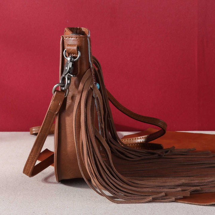 Hair-On Cowhide Fringe Crossbody