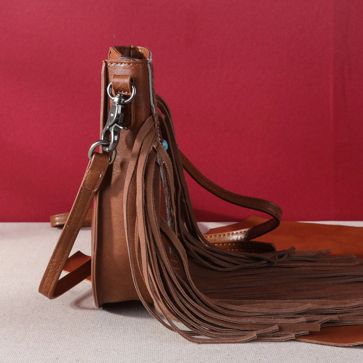 Hair-On Cowhide Fringe Crossbody