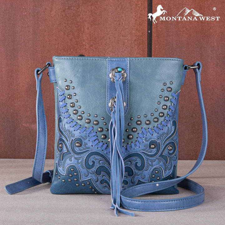 Embroidered Scroll Cut-out Collection Concealed Carry Crossbody